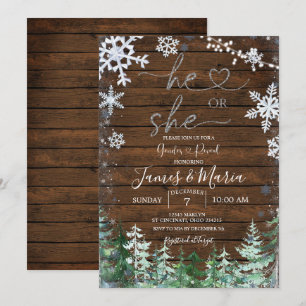 Wald-Gender zeigen, dass er oder sie Schneeflocke  Einladung