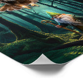 Wald-Genom mit seinem Hornhüter Poster (Ecke)