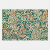 "Wald" Geschenkpapier Flachblatt-Set aus 3 Morris (Vorderseite 2)