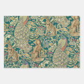 "Wald" Geschenkpapier Flachblatt-Set aus 3 Morris (Vorderseite)