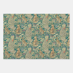 "Wald" Geschenkpapier Flachblatt-Set aus 3 Morris Set