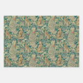 "Wald" Geschenkpapier Flachblatt-Set aus 3 Morris Set (Vorderseite 2)