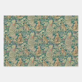 "Wald" Geschenkpapier Flachblatt-Set aus 3 Morris Set