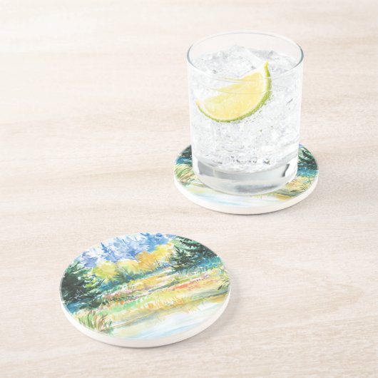 Wald Getränkeuntersetzer (Seite)