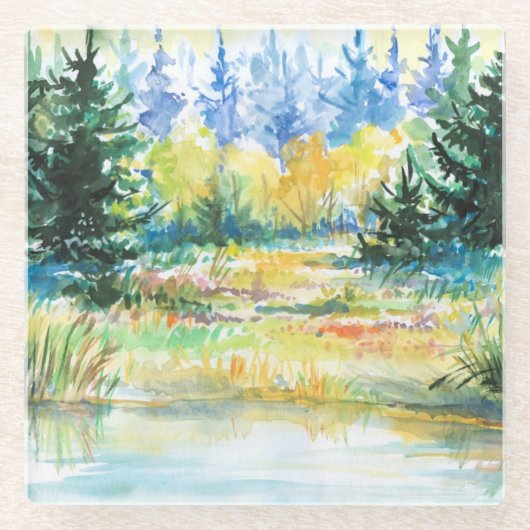 Wald Glasuntersetzer (Vorderseite)