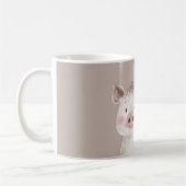 Wald Glückliches Rosa Schwein Kaffeetasse (Links)