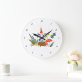 Wald-Gnome und Mushroom-Wall-Uhr Große Wanduhr (Zuhause)