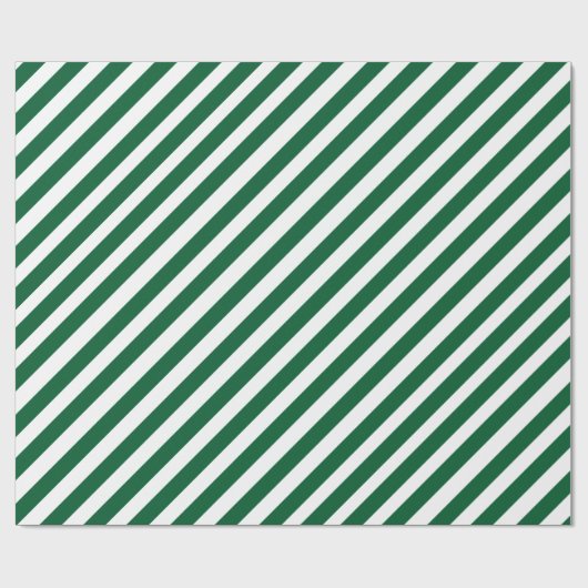Wald Green Wide Strip Urlaub Geschenkpapier (Flach)