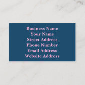 Wald-Grün- und Rosa-Skala Visitenkarte (Rückseite)