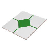 Wald Grün und Weiß Diamantkreuz Fliese (Seite)