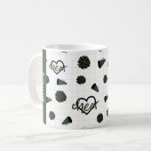 Wald grüne Hörer, Pom Poms, Megaphon Kaffeetasse (Vorderseite Links)