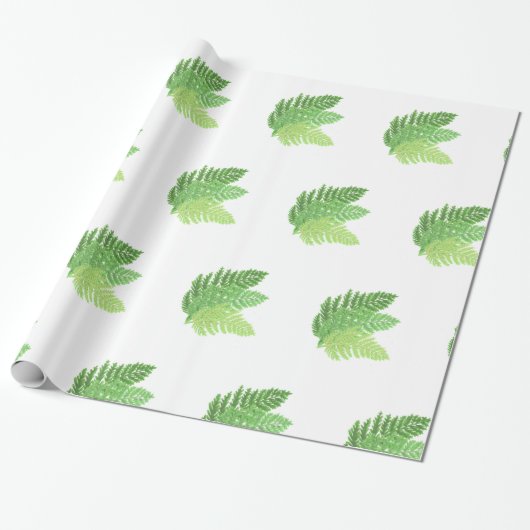 Wald-Grünfarne Geschenkpapier (Ungerollt)