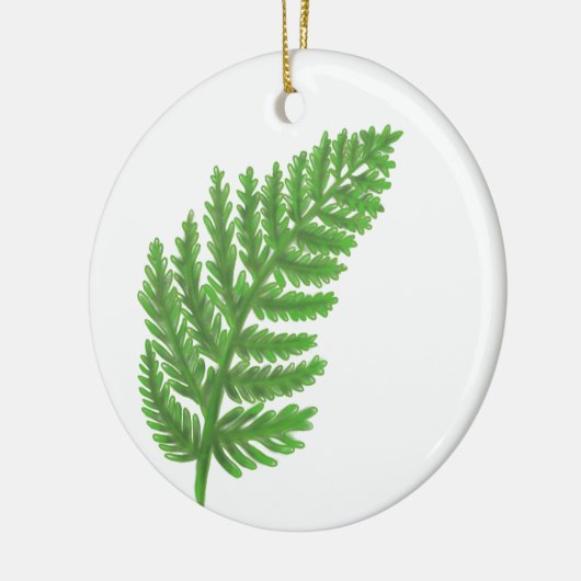 Wald-Grünfarne Keramik Ornament (Links)