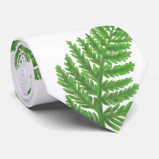 Wald-Grünfarne Krawatte (Gerollt)
