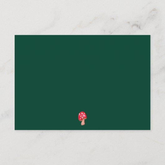 Wald-Grünholz-Windel-Dusche Begleitkarte (Rückseite)