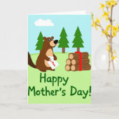 Wald-Happy-Muttertags-Karte Karte (Gelbe Blume)