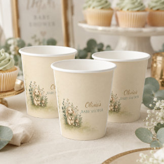 Wald-Häschen-Baby-Shower-Papierbecher Pappbecher