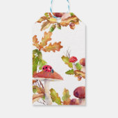 Wald, Herbstwald, Pilzsäulendusche Geschenkanhänger (Rückseite)