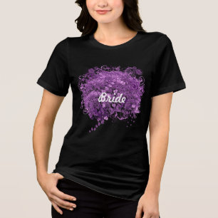 Wald-Herz-Blatt-Baum-Hochzeit Tri-Blend Shirt
