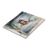 Wald Hirsche Keramik Tile Fliese (Seite)