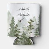 Wald Hochzeit Grün Dosenkühler (Vorderseite)