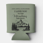 Wald Hochzeit Grün Dosenkühler (Rückseite)