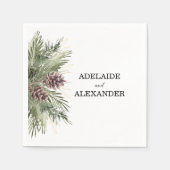 Wald Hochzeit Grün Serviette (Vorderseite)