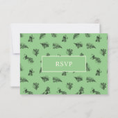 Wald Hochzeit Wasserfarbe Rustikaler Wald RSVP Karte (Rückseite)