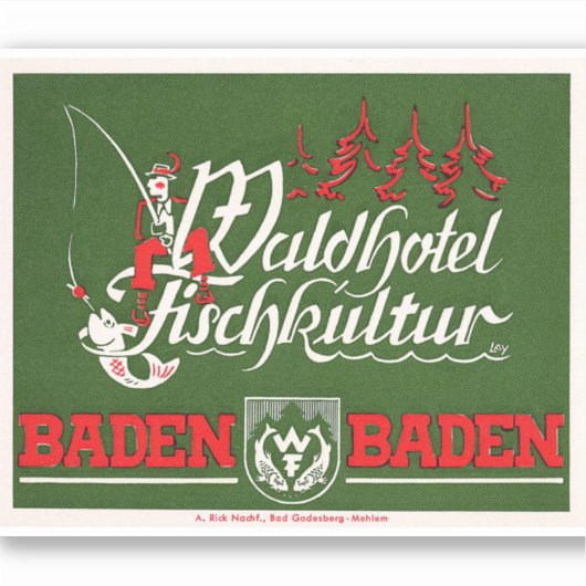 Wald Hotel Deutschland Aufkleber (Vorderseite)