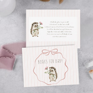 Wald-Igel-Aquarell-Bücher für Babys Begleitkarte