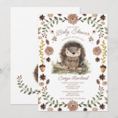 Wald-Igel-Baby-Party Einladung (Vorne/Hinten)