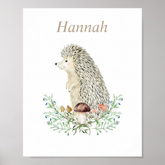 Wald-Igel personalisiertes Poster (Vorne)
