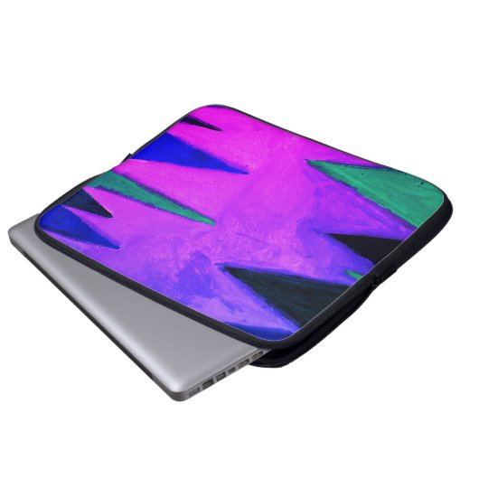 Wald im Abend Laptopschutzhülle (Vorne Knopf)