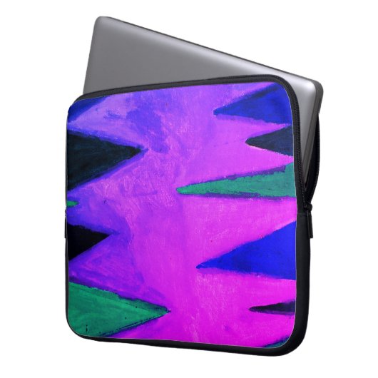 Wald im Abend Laptopschutzhülle (Vorderseite Links)