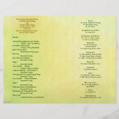 Wald im Freien Elegantes Hochzeitsprogramm (Rückseite)