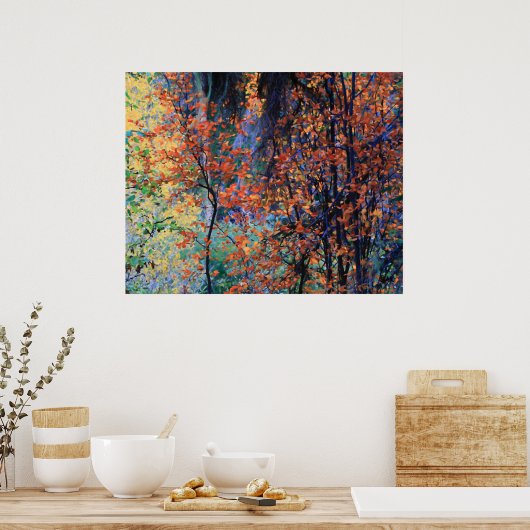 Wald im Herbst Poster (Küche)