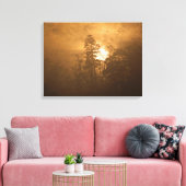 Wald im Nebel Leinwanddruck (Insitu (Wohnzimmer))