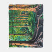 Wald im Sommer Fleecedecke (Vorderseite)