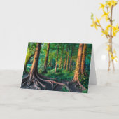 Wald im Sommer Karte (Gelbe Blume)