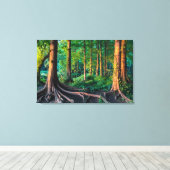 Wald im Sommer Leinwanddruck (Insitu (Holzboden))