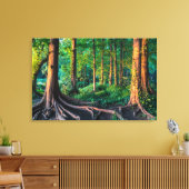 Wald im Sommer Leinwanddruck (Insitu (Wohnzimmer))