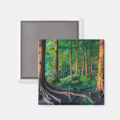 Wald im Sommer Magnet (Vorderseite/Rückseite)