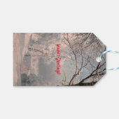 Wald im Winter Geschenkanhänger (Vorderseite (Horizontal))