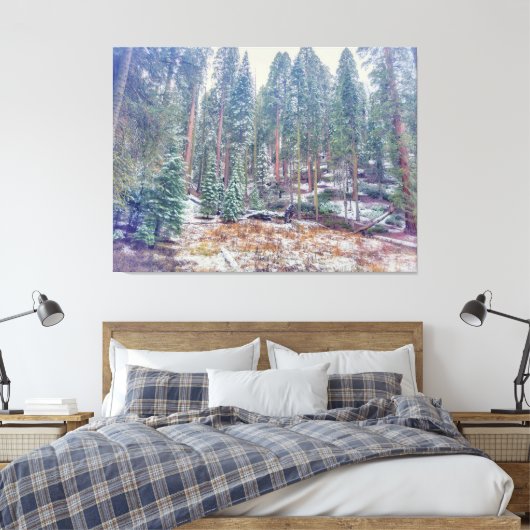 Wald im Winter Leinwanddruck (Insitu (Schlafzimmer))