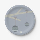 Wald im Winter Pappteller (Vorderseite)