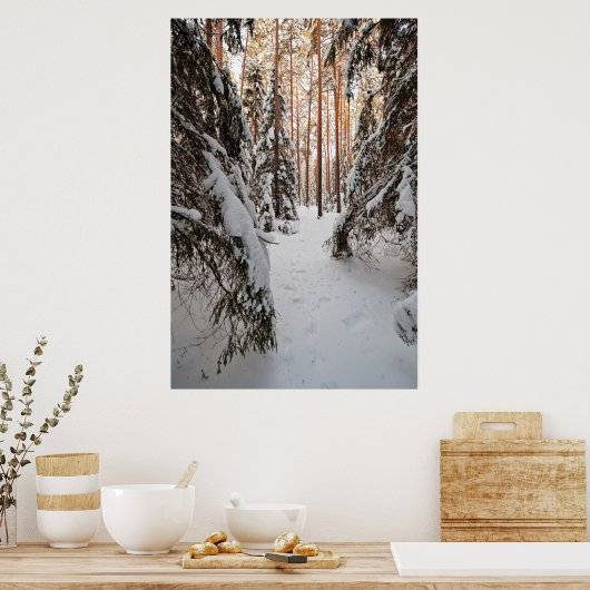 Wald im Winter Poster (Küche)