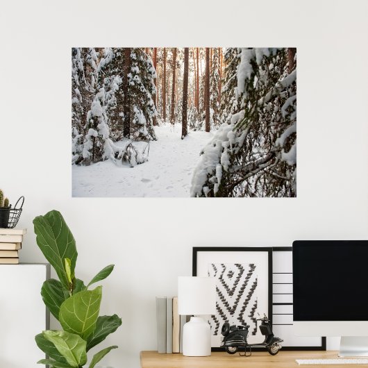 Wald im Winter Poster (Heimbüro)