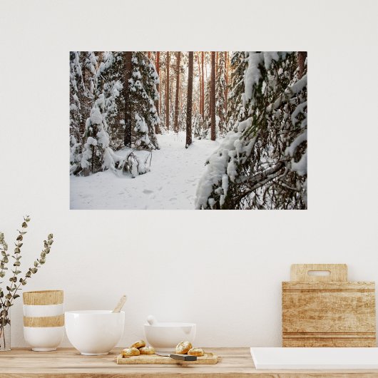 Wald im Winter Poster (Küche)