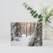 Wald im Winter Postkarte (Stehend Vorderseite)