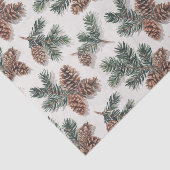 Wald Immergrün und Kiefernzapfen  Seidenpapier (Ausschnitt)